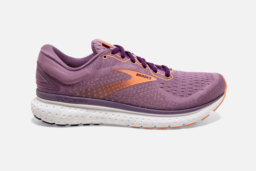 Brooks Glycerin 18 Womens Australia - Road Running Shoes - Purple (590-YFOAJ)